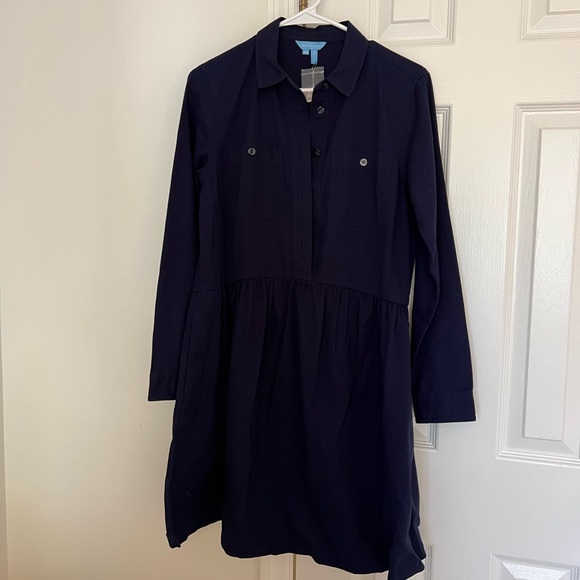 Draper James Utility Dress in Washed Twill, XS - Picture 9 of 11